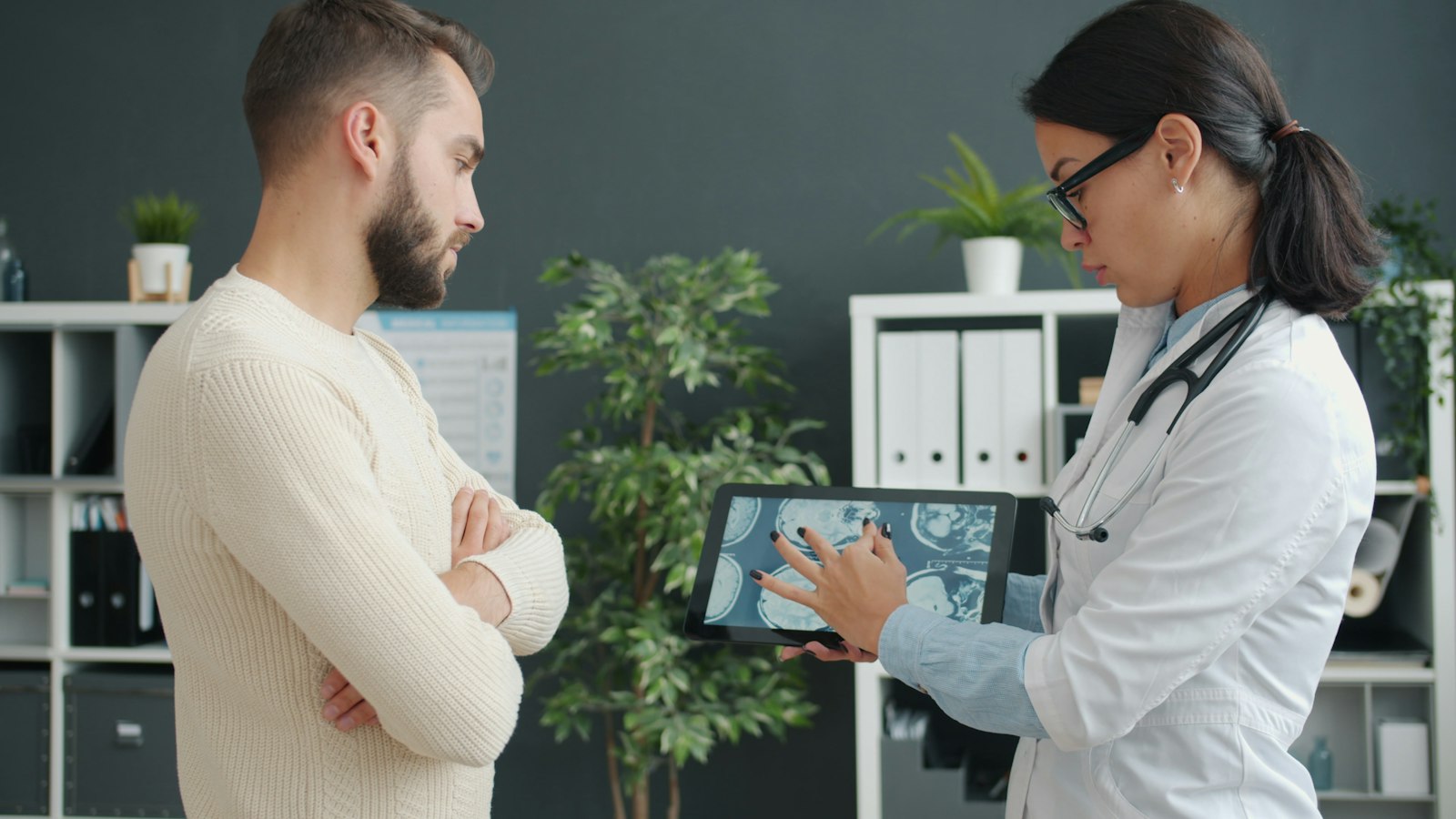 Doctor explaining results to a patient